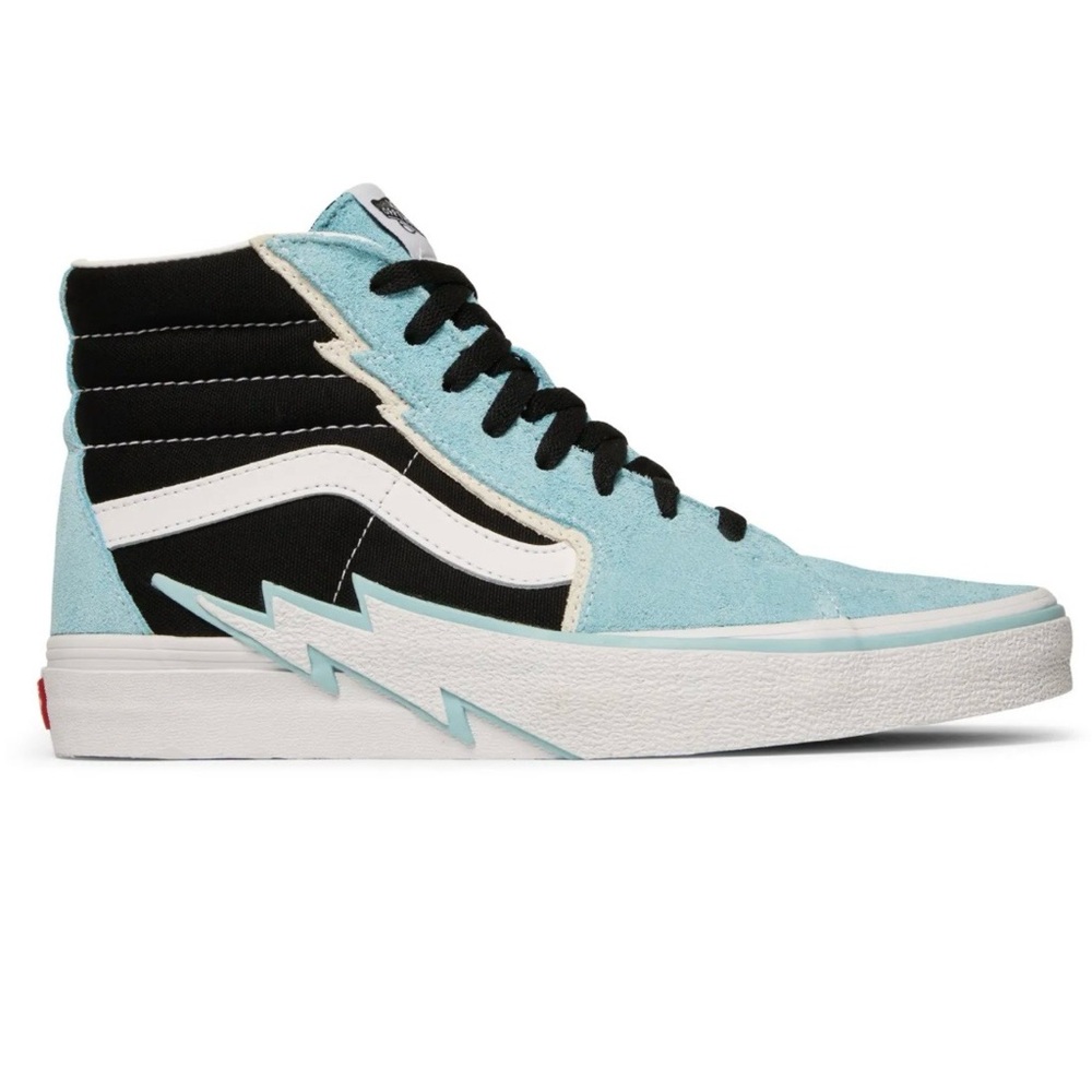 Vans Light Blue & Black High Top Sneakers SK8 - Hi Bolt Suede/Canvas